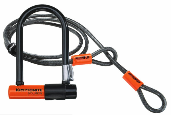 מנעול פרסה Kryptonite Mini-7 עם כבל