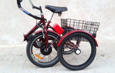 תלת אופן חשמלי מתקפל Fisher 36V עם גלגלי 20 אינץ׳