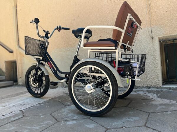 תלת אופן חשמלי Fisher TRIKE מאלומיניום עם ספסל מתקפל