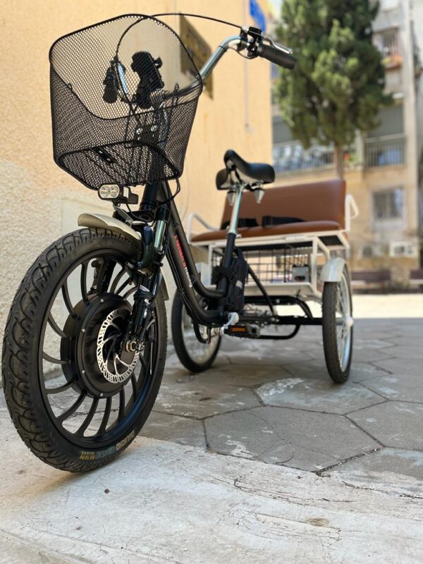 תלת אופן חשמלי Fisher TRIKE מאלומיניום עם ספסל מתקפל