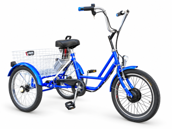 תלת אופן חשמלי צר 60 ס״מ עם סוללת 48V 20Ah — צילום סטודיו ערוך תלת אופן חשמלי צר 60 ס״מ עם סוללת 48V 20Ah