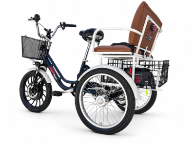 תלת אופן חשמלי Fisher TRIKE מאלומיניום עם ספסל מתקפל — צילום סטודיו ערוך תלת אופן חשמלי Fisher TRIKE מאלומיניום עם ספסל מתקפל