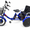 תלת אופן חשמלי משפחתי Fisher Family Blue 2026 עם ספסל